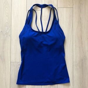 Fabletics Built In Bra Tank Top in Blue